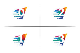0123 Colorful Mosaic Logo: The Ultimate Vector Template for Bold, Funky Branding