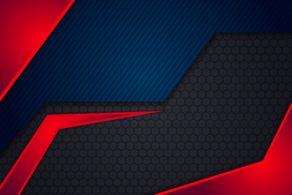 Blue Red Hexagon Background