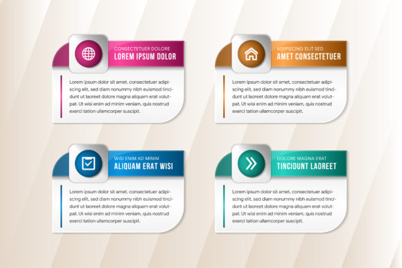 Infographic Tunnel Rectangle: Modern 3D Vector Design