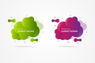 Liquid Gradient Banner Element Green: Modern Vector Graphics