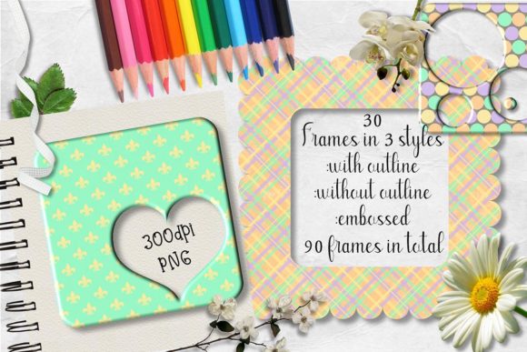 New Autumn Square Frames Clipart Set: Elevate Your Creative Projects with Pastel Elegance
