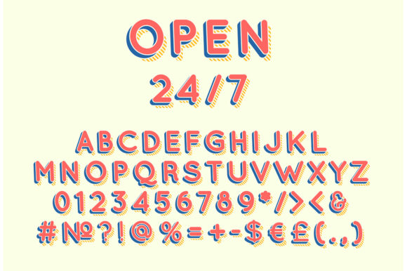 Open 24 7 Header Vintage Alphabet Set: A Practical Guide to Retro Typography