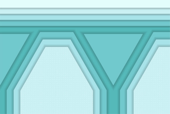 Paper Cut Triangle Background Turquoise