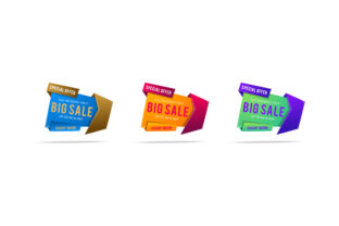 Sale Banner Element Any Color: Integrating Dynamic Polygonal Designs into Your Marketing Workflow