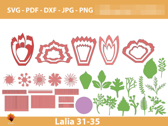 Unleash Your Creativity with the Lalia 31-35 Paper Flowers Backdrop and Template Collection
